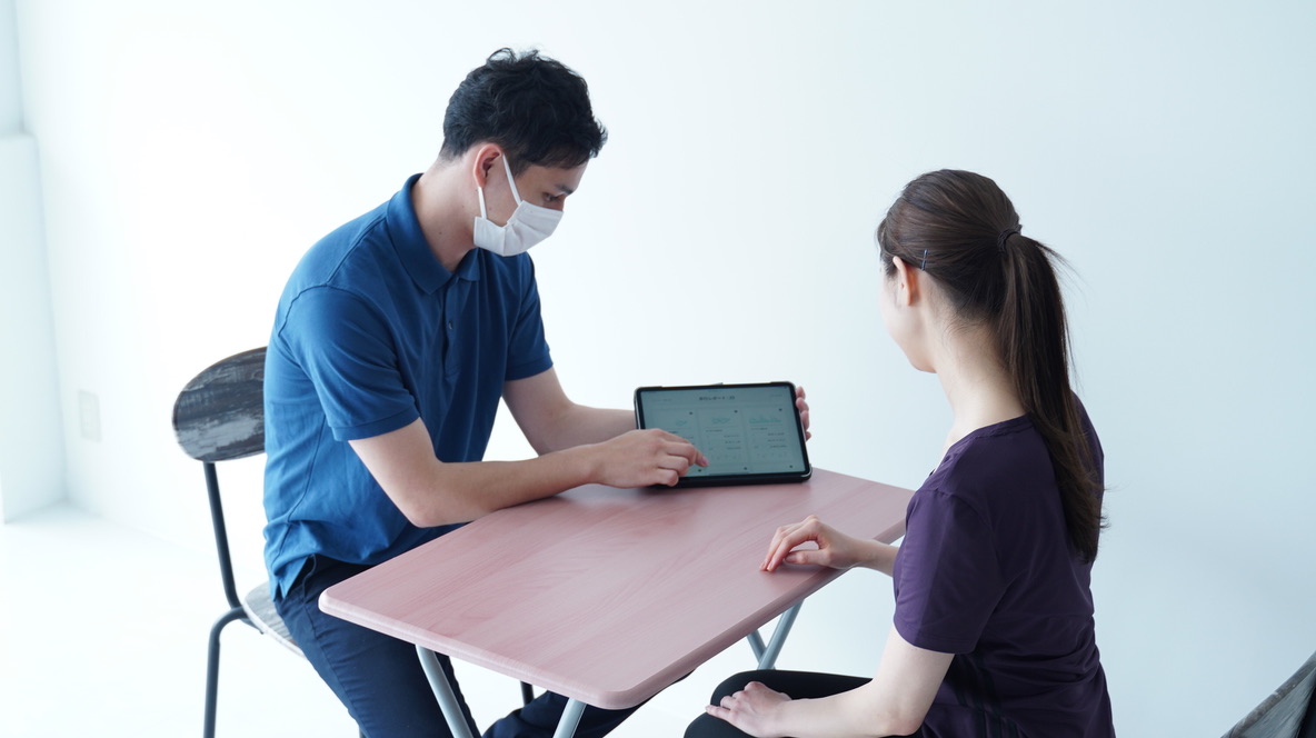 歩行分析StepLabタブレット画面