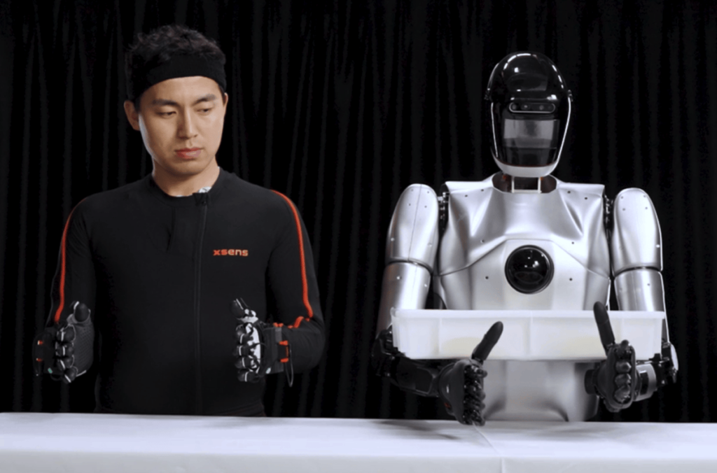 ロボティクス モーションキャプチャー
Xsensによるロボットへの模倣学習シーン