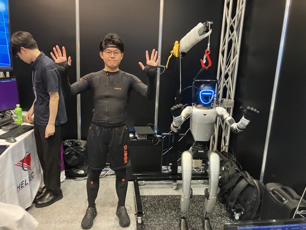 Xsens Link+Xsens Humanoid × ROBODEV(presented by MACNICA)× Unitree G1 実演の様子